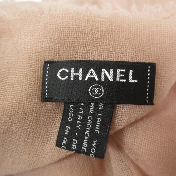 CHANEL Pink Logo Scarf - Picture 8 of 9